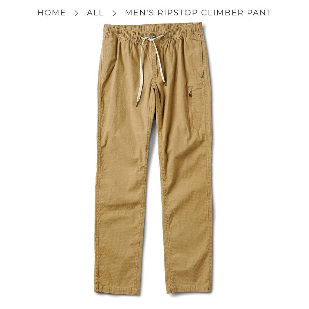 Vuori Ripstop Climber Pant in Khaki